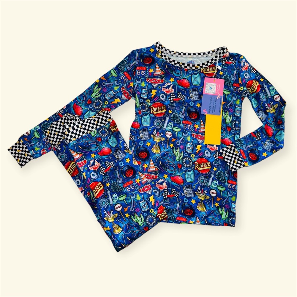 NWT Cars Bamboo Pj Set